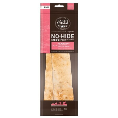 Earth Animal No Hide Salmon Strips 4pk 44g Earth Animal No Hide Salmon Strips 4pk 44g