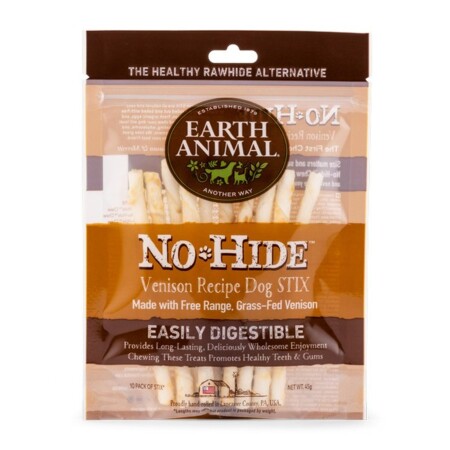 Earth Animal No Hide Venison Dog Stix 10pk 45g Earth Animal No Hide Venison Dog Stix 10pk 45g