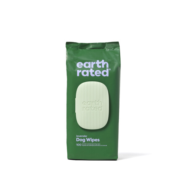 Earth Rated Pet Grooming 100 Dog Wipes Lavender Scented
