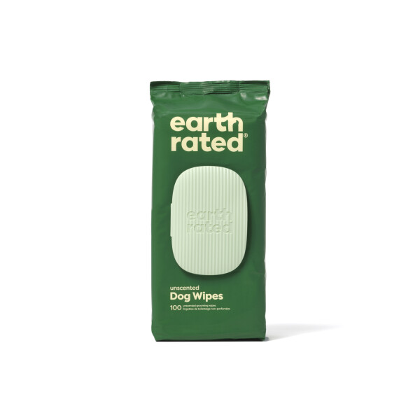 Earth Rated Pet Grooming 100 Dog Wipes Unscented