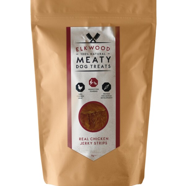Elkwood 100% Natural Real Chicken Jerky Strips Dog Treats