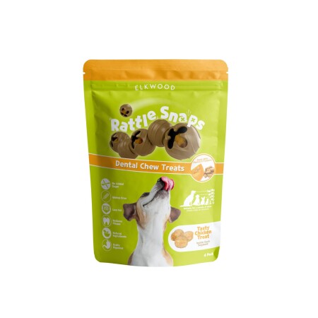 Elkwood Natural Rattlesnaps Dental Peanut & Pumpkin Chews 4pc 100g Dog Chews Elkwood Natural Rattlesnaps Dental Peanut & Pumpkin Chews 4pc 100g Dog Chews
