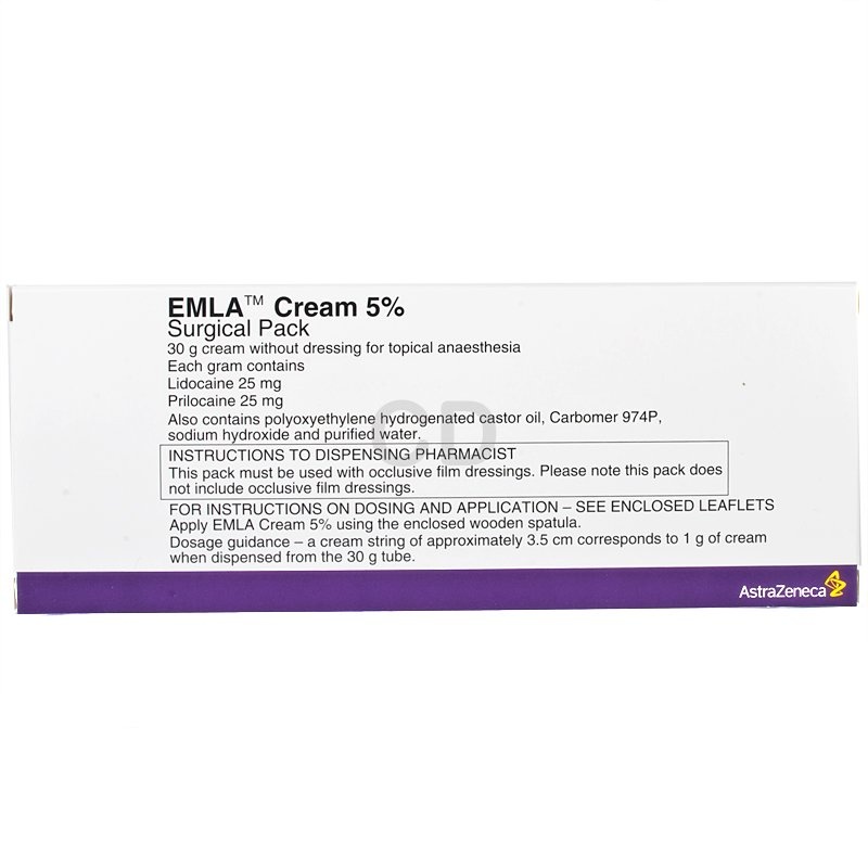 Emla Cream 5 30g for Anaesthetic & Pain Relief Chemist Direct