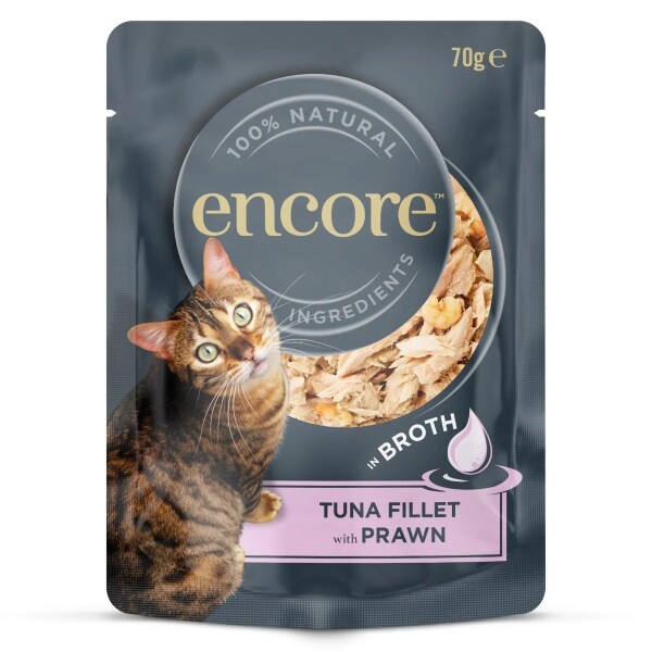 Encore Adult Wet Cat Food Pouch - Tuna & Prawn 70g x 16