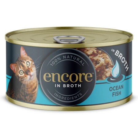 Encore Adult Wet Cat Food Tin Ocean Fish - 70g x 16 Encore Adult Wet Cat Food Tin Ocean Fish - 70g x 16