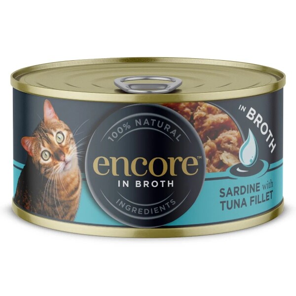 Encore Adult Wet Cat Food Tin Sardine & Tuna - 70g x 16