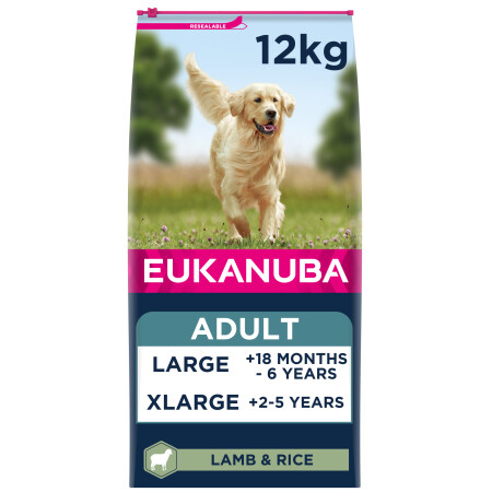 Eukanuba Adult Large Dry Dog Food Lamb & Rice 12kg Eukanuba Adult Large Dry Dog Food Lamb & Rice 12kg