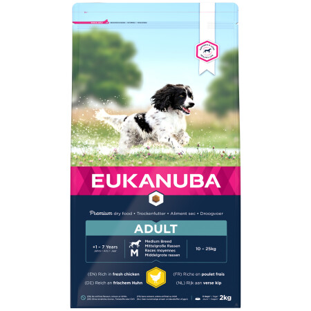 Eukanuba Adult Medium Dry Dog Food Chicken 2kg Eukanuba Adult Medium Dry Dog Food Chicken 2kg