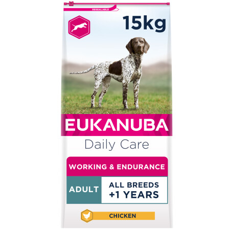 Eukanuba Daily Care Adult Working & Endurance Dry Dog Food Chicken 15kg Eukanuba Daily Care Adult Working & Endurance Dry Dog Food Chicken 15kg