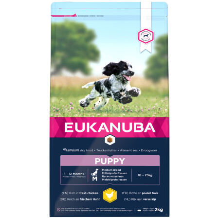 Eukanuba Puppy Medium Dry Dog Food Chicken 2kg Eukanuba Puppy Medium Dry Dog Food Chicken 2kg