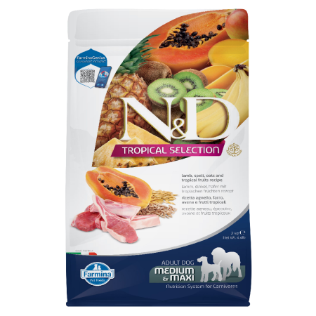 Farmina N&D Dog Tropical Selection Lamb Adult Med/Max 2 Kg Farmina N&D Dog Tropical Selection Lamb Adult Med/Max 2 Kg
