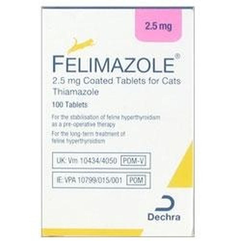 Felimazole 2.5mg Tablets for Cats Cat Health Chemist Direct