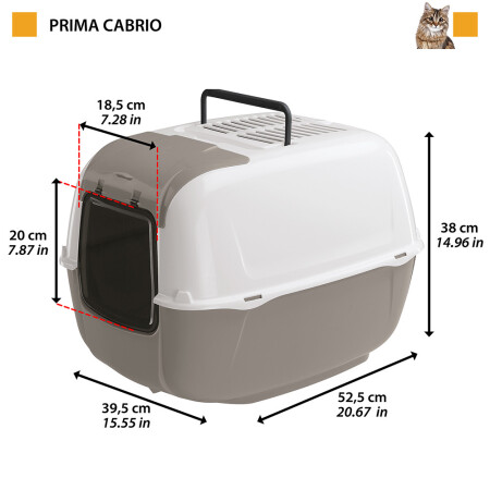 Ferplast Cat Prima Cabrio Hooded Toilet 1432G Ferplast Cat Prima Cabrio Hooded Toilet 1432G