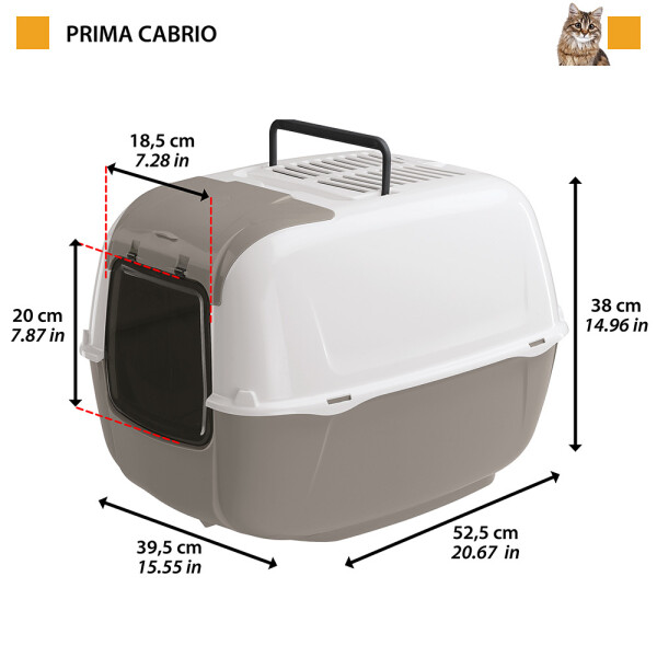 Ferplast Cat Prima Cabrio Hooded Toilet 1432G