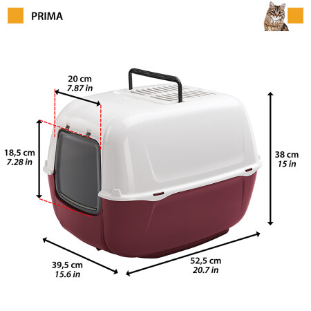 Ferplast Cat Prima Hooded Toilet 1280G Ferplast Cat Prima Hooded Toilet 1280G