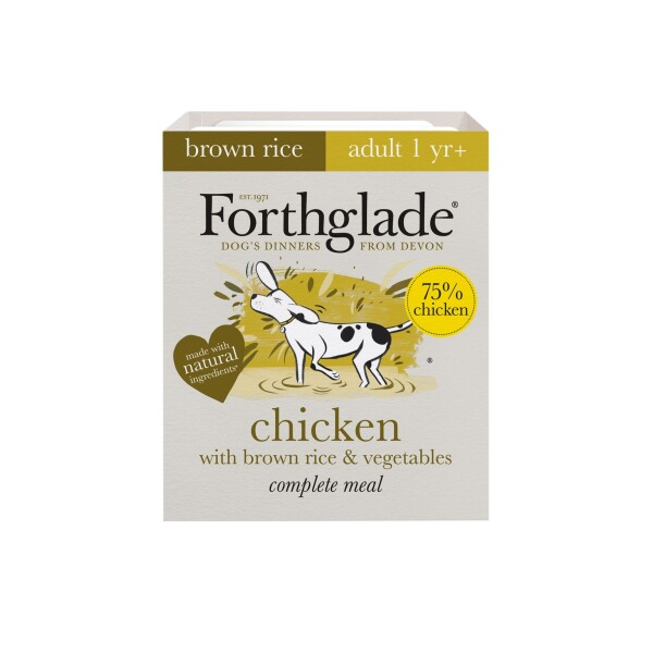 Forthglade Adult Dog Complete Chicken Brown Rice & Veg 395g 18pk