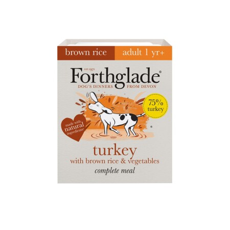 Forthglade Adult Dog Complete Turkey Brown Rice & Veg 395g 18pk Forthglade Adult Dog Complete Turkey Brown Rice & Veg 395g 18pk