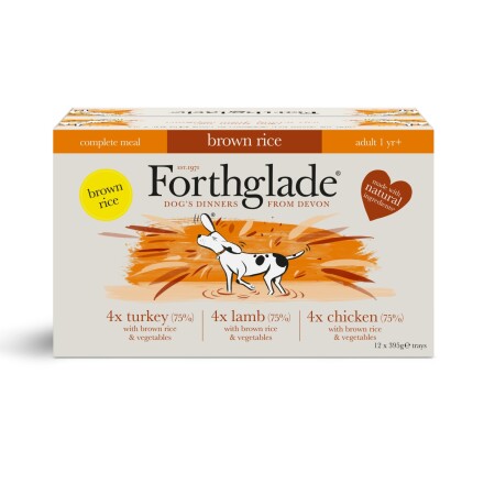 Forthglade Adult Dog Complete Turkey Lamb & Chicken Brown Rice 395g 12pk Forthglade Adult Dog Complete Turkey Lamb & Chicken Brown Rice 395g 12pk