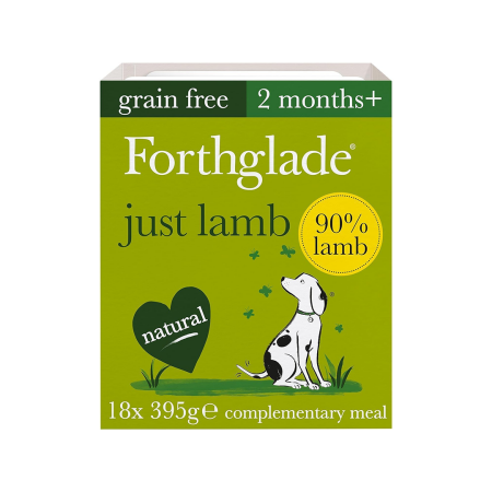 Forthglade Adult Dog Grain Free  Just 90% Lamb 395g 18pk Forthglade Adult Dog Grain Free  Just 90% Lamb 395g 18pk