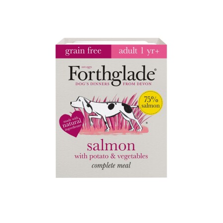 Forthglade Adult Dog Grain Free Complete Salmon Potato & Veg 395g 18pk Forthglade Adult Dog Grain Free Complete Salmon Potato & Veg 395g 18pk