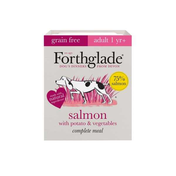 Forthglade Adult Dog Grain Free Complete Salmon Potato & Veg 395g 18pk