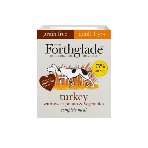 Forthglade Adult Dog Grain Free Complete Turkey Sweet Potato & Veg 395g 18pk