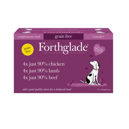 Forthglade Adult Dog Grain Free Just 90% Chicken Lamb & Beef 395g 12pk Forthglade Adult Dog Grain Free Just 90% Chicken Lamb & Beef 395g 12pk