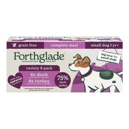 Forthglade Adult Small Dog Grain Free Duck & Turkey 150g 8pk Forthglade Adult Small Dog Grain Free Duck & Turkey 150g 8pk