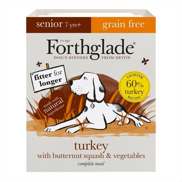 Forthglade Grain Free Senior Complete Turkey Butternut Squash & Veg 395g 18pk