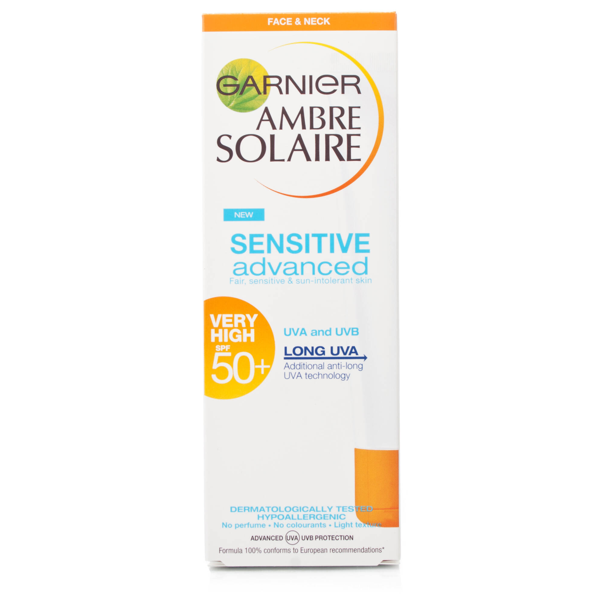 Garnier Ambre Solaire Sensitive Face Cream Advanced Spf50+ - 50ml