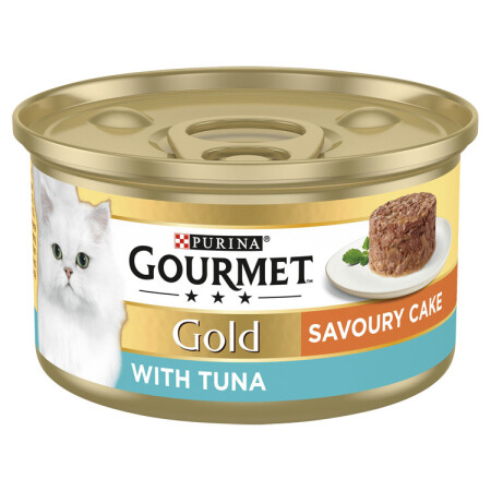 Gourmet Gold Adult Wet Cat Food Savoury Cake Tuna In Gravy 85g x 12 Gourmet Gold Adult Wet Cat Food Savoury Cake Tuna In Gravy 85g x 12