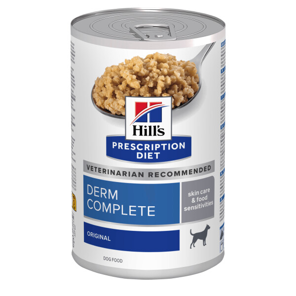 Hill's Prescription Diet Derm Complete Food Sensitivities Wet Dog Food 12x370g