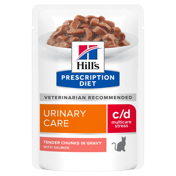 Hill's Prescription Diet c/d Multicare Stress Urinary Cat Wet Food 12x85g Pouch