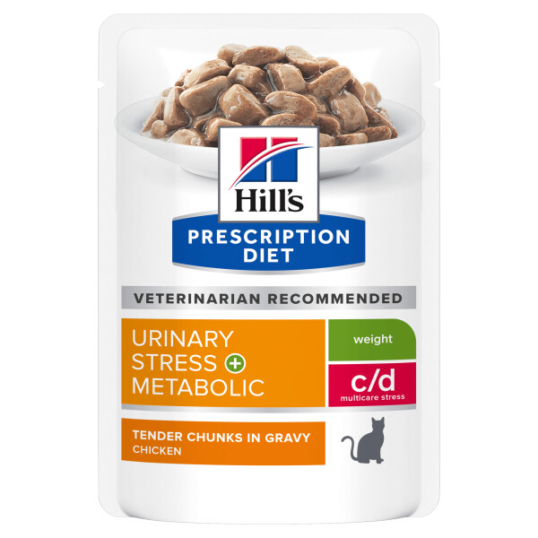 Hill's Prescription Diet c/d Stress + Metabolic Wet Cat Food 12x85g Pouch