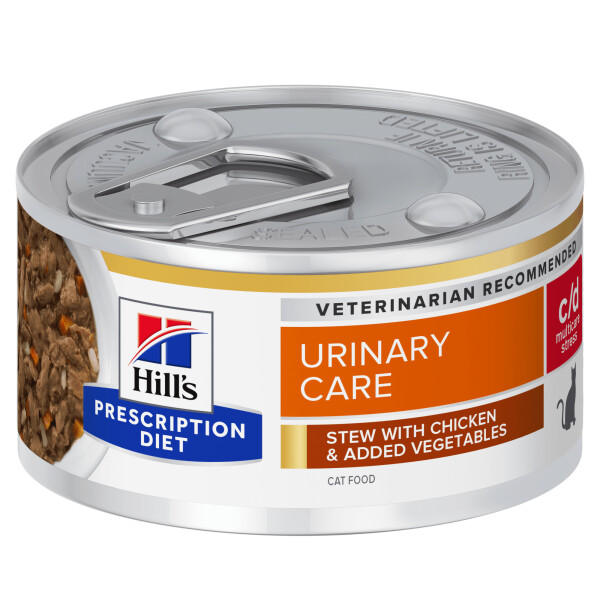 Hill's Prescription Diet c/d Stress Urinary Care Stew Cat Food 24x82g Can