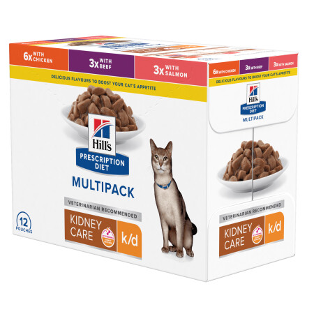 Hill's Prescription Diet k/d Kidney Care Wet Cat Food 12x85g Pouch Hill's Prescription Diet k/d Kidney Care Wet Cat Food 12x85g Pouch