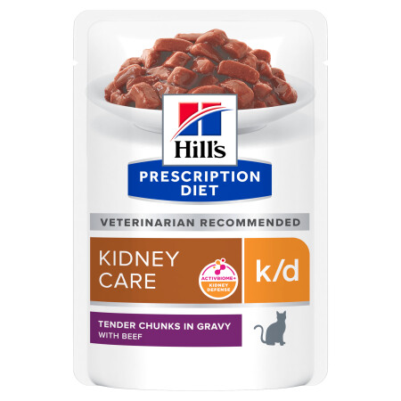 Hill's Prescription Diet k/d Kidney Care Wet Cat Food 12x85g Pouch Hill's Prescription Diet k/d Kidney Care Wet Cat Food 12x85g Pouch