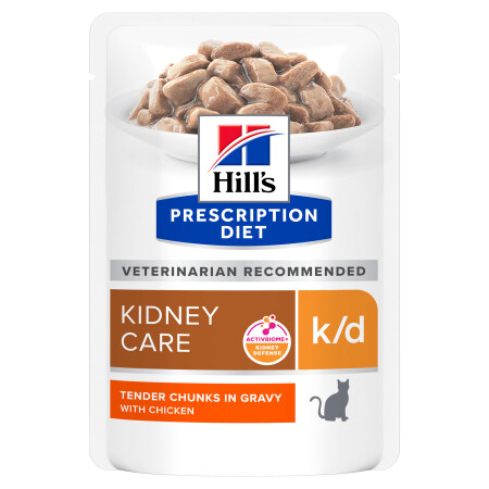 Hill's Prescription Diet k/d Kidney Care Wet Cat Food 12x85g Pouch Hill's Prescription Diet k/d Kidney Care Wet Cat Food 12x85g Pouch