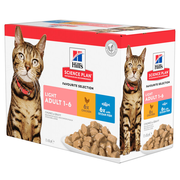 Hill's Science Plan Adult Light Wet Cat Food Multipack 85g