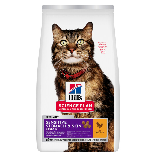 Hill's Science Plan Adult Sensitive Stomach & Skin Dry Cat Food 1.5kg