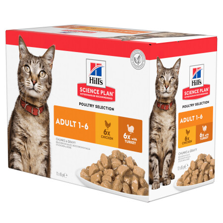 Hill's Science Plan Adult Wet Cat Food Multipack 85g Hill's Science Plan Adult Wet Cat Food Multipack 85g