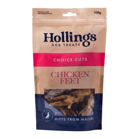 Hollings 100% Natural Chicken Feet 100g Hollings 100% Natural Chicken Feet 100g