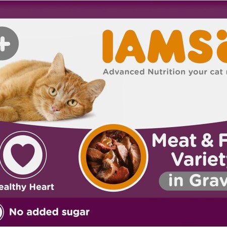 IAMS Delights Cat Pouch Senior In Gravy 12 x85g x 2 IAMS Delights Cat Pouch Senior In Gravy 12 x85g x 2