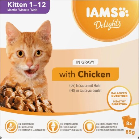 IAMS Delights Kitten in Gravy 24 x 85g IAMS Delights Kitten in Gravy 24 x 85g