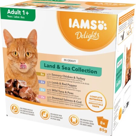 IAMS Delights Land & Sea in Gravy 24x85g IAMS Delights Land & Sea in Gravy 24x85g