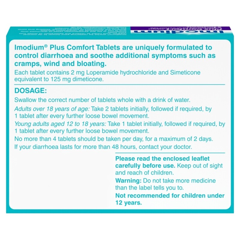 Imodium Plus Comfort Tablets 