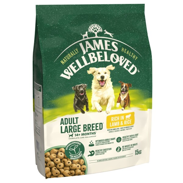 James Wellbeloved Dry Dog Adult Large Breed Lamb & Rice 15kg