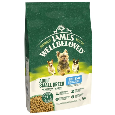 James Wellbeloved Dry Dog Adult Small Breed Fish & Rice 7.5kg James Wellbeloved Dry Dog Adult Small Breed Fish & Rice 7.5kg