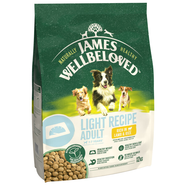 James Wellbeloved Dry Dog Light Adult Lamb & Rice 12kg