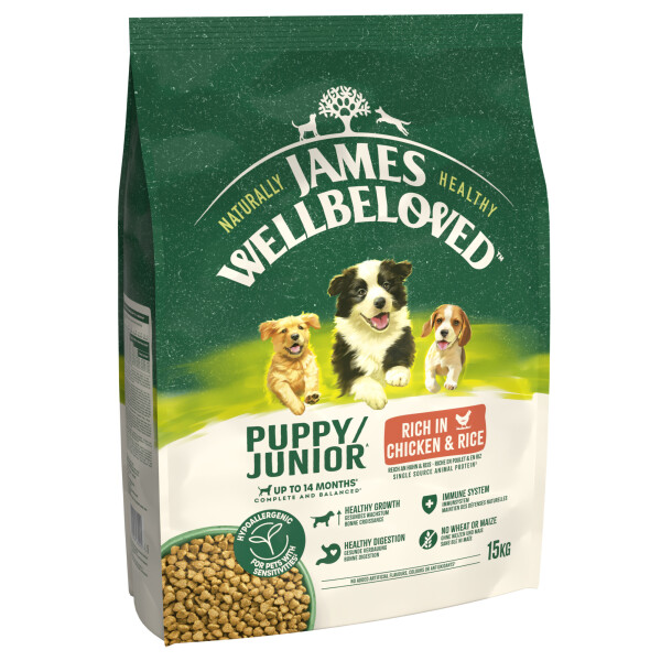 James Wellbeloved Dry Dog Puppy Chicken & Rice